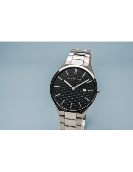 BERING | Ultra Slim | poleret/børstet sølv | 17240-702