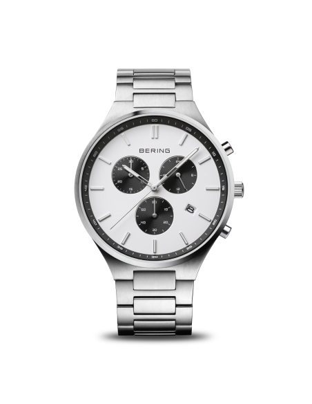 BERING | Titan Chrono | Børstet sølv | 11743-704 BERING | Titan Chrono | Børstet sølv | 11743-704