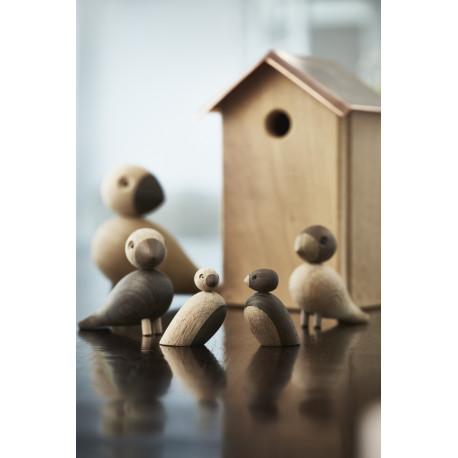 KAY BOJESEN - SPURVEPAR - TRÆFIGURER I UBEHANDLET EG OG UBEHANDLET RØGET EG