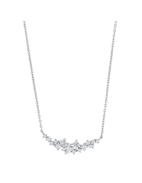 JOANLI NOR | Rhod. Sølv halskæde METTENOR hvid