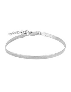 FLAT52 armbånd i rhodineret sølv | Nordahl Jewellery