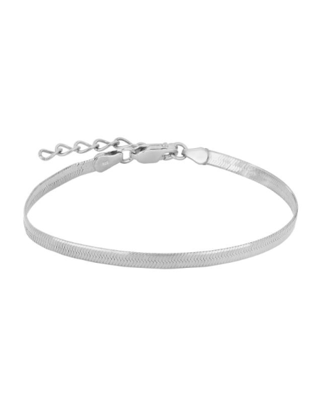 FLAT52 armbånd i rhodineret sølv | Nordahl Jewellery