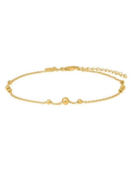 NORDAHL JEWELLERY | Forgyldt sølv ankel BEAD52 23+4cm