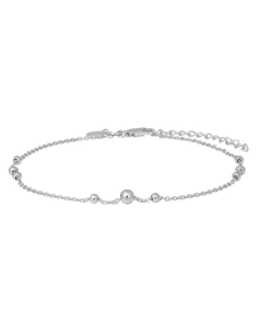 NORDAHL JEWELLERY | Rhd. sølv ankel BEAD52 23+4cm