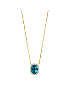 JOANLI NOR | Forgyldt halskæde MILLENOR blå