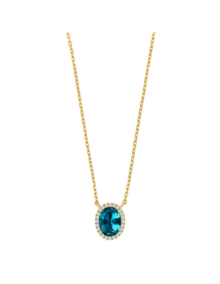 JOANLI NOR | Forgyldt halskæde MILLENOR blå