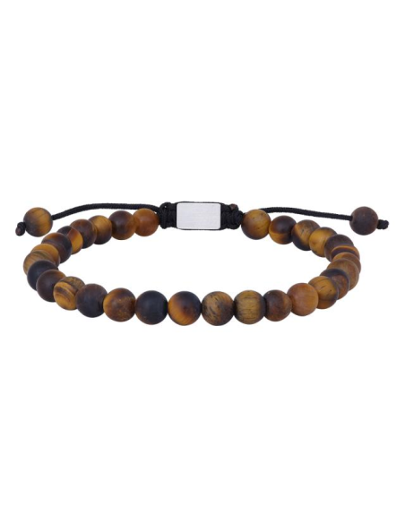 SON | Armbånd matt yellow tiger eye 19cm - 25cm