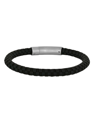 SON | Armbånd sort kalveskind 21cm 6mm