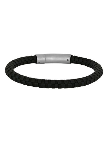 SON | Armbånd sort kalveskind 21cm 6mm
