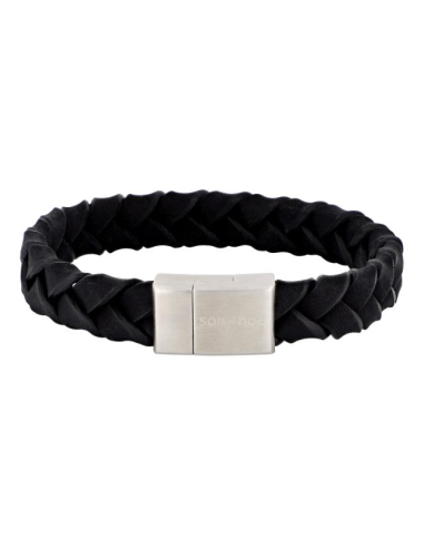 SON OF NOA | SON armbånd sort kalveskind 21cm