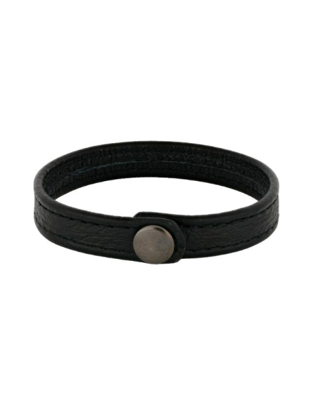 SON | Armbånd sort kalveskind 19cm 12mm