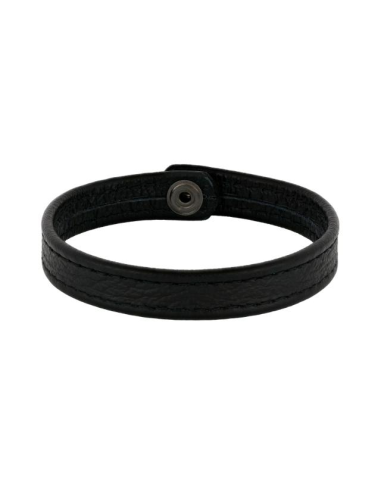 SON | Armbånd sort kalveskind 19cm 12mm