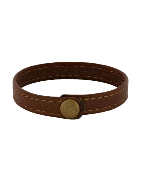 SON | Armbånd brun kalveskind 19cm 12mm