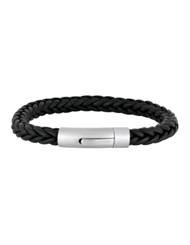 SON | Armbånd sort kalveskind 19cm 19