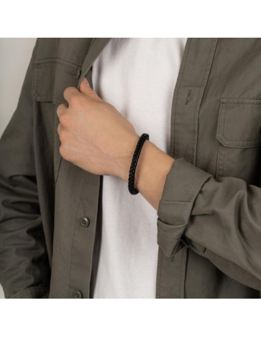 SON | Armbånd sort kalveskind 19cm 19