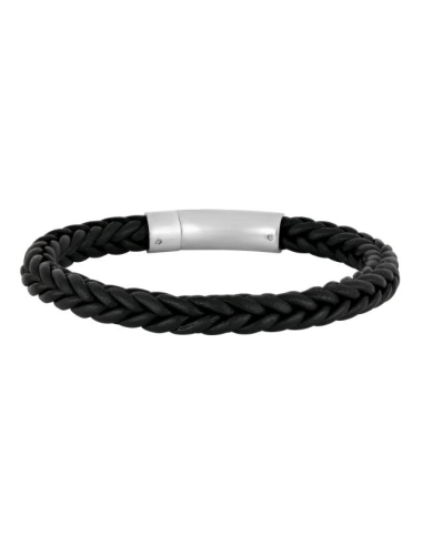 SON | Armbånd sort kalveskind 19cm 19
