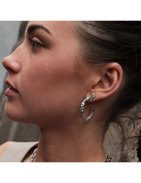 SISTIE | Lana - Kreoler Medium Stål