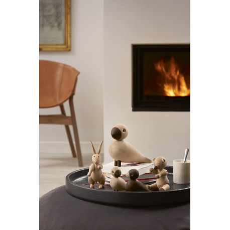 KAY BOJESEN - SANGFUGL ALFRED -  TRÆFIGURER I UBEHANDLET EG OG UBEHANDLET RØGET EG