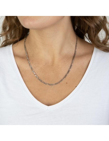 NORDAHL JEWELLERY | Rhd. sølv kæde FIGARO52 3mm 50cm