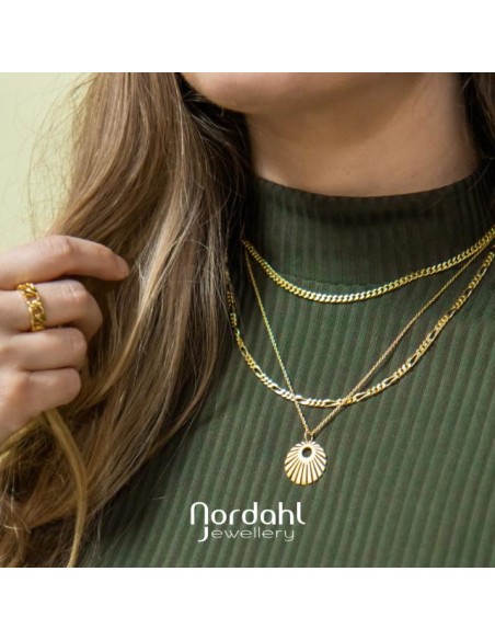 NORDAHL JEWELLERY | Forgyldt sølv kæde FIGARO52 3mm 50cm