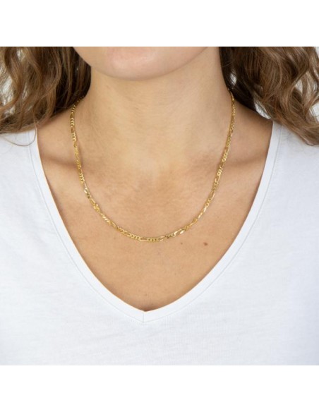 NORDAHL JEWELLERY | Forgyldt sølv kæde FIGARO52 3mm 50cm