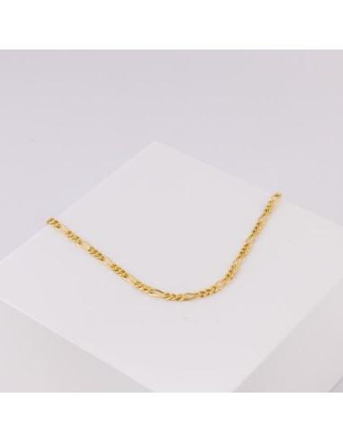 NORDAHL JEWELLERY | Forgyldt sølv kæde FIGARO52 3mm 50cm