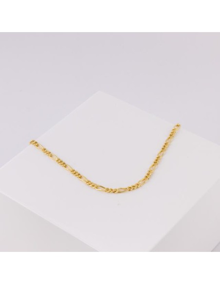 NORDAHL JEWELLERY | Forgyldt sølv kæde FIGARO52 3mm 50cm