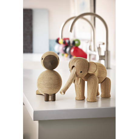 KAY BOJESEN - SANGFUGL ALFRED -  TRÆFIGURER I UBEHANDLET EG OG UBEHANDLET RØGET EG