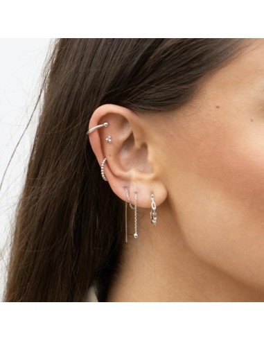 NORDAHL JEWELLERY | Rhod. sølvearcuff PIERCE52 1 stk.