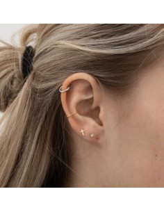 NORDAHL JEWELLERY | Rhd. sølv creol 10mm diameter (1 stk.) PIERCE52 2