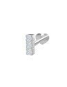 NORDAHL JEWELLERY | Rhd. sølv Labret-piercing 3 CZ 4,4mm Grab PIERCE52