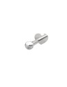 NORDAHL JEWELLERY | Rhd. sølv Labret-piercing kugle 2mm solid PIERCE52
