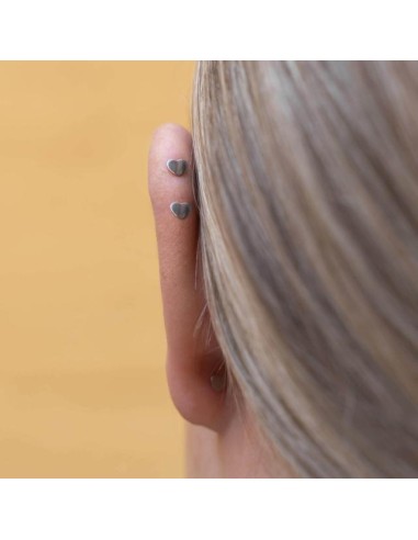 NORDAHL JEWELLERY | Rhd. sølv Labret-piercing 2 CZ 3mm Grab PIERCE52 1