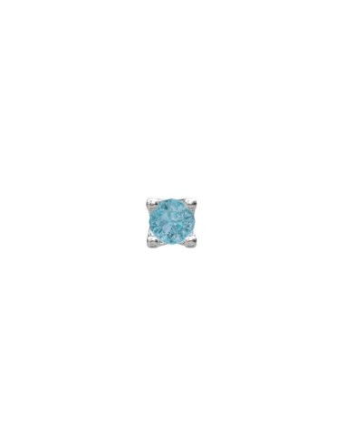 NORDAHL JEWELLERY | Rhod. sølvørestik m/London topaz farve cz PIERCE52