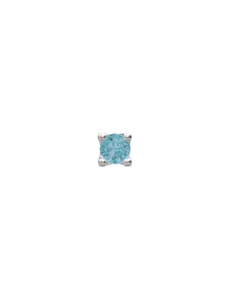 NORDAHL JEWELLERY | Rhod. sølvørestik m/London topaz farve cz PIERCE52