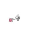NORDAHL JEWELLERY | Rhod. sølvørestik m/pink topaz farve cz PIERCE52 1