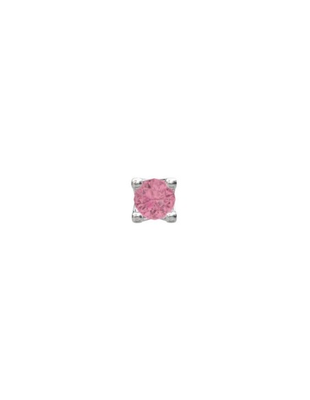 NORDAHL JEWELLERY | Rhod. sølvørestik m/pink topaz farve cz PIERCE52 1