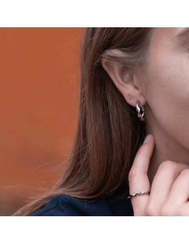 NORDAHL JEWELLERY | Rhod. sølvørestik kors PIERCE52 1 stk.