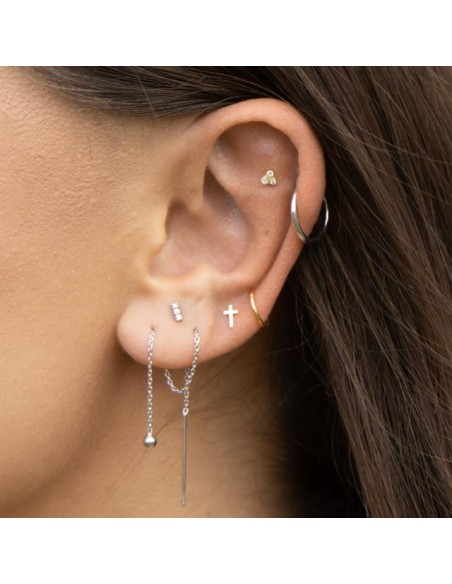 NORDAHL JEWELLERY | 14kt. Labret 3 dia 0,04ct 3mm Rør PIERCE52 1stk