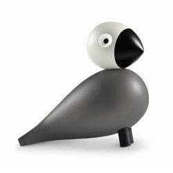 KAY BOJESEN - SANGFUGL ERNST - TRÆFIGUR I MALET BØG - GRÅ FUGL MED SORT NÆB