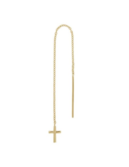 NORDAHL JEWELLERY | 14kt. guldørekæde m/kors PIERCE52 - 1stk.