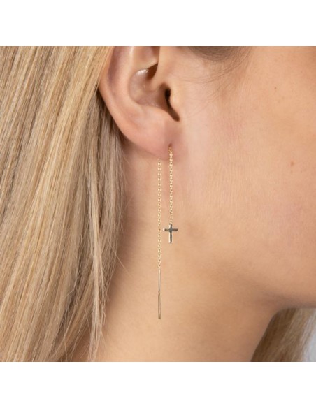 NORDAHL JEWELLERY | 14kt. guldørekæde m/kors PIERCE52 - 1stk.