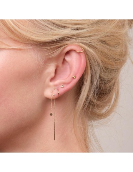 NORDAHL JEWELLERY | 14kt. guldørekæde m/3mm plade PIERCE52 1stk.