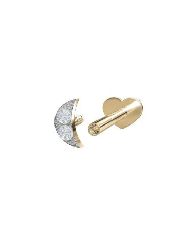 NORDAHL JEWELLERY | 14kt. Labret måne m/ dia 0,008ct 3,5mm PIERCE52 1