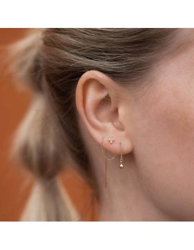 NORDAHL JEWELLERY | 14kt. guldørestik m/3 dia 0,04ct 3mm PIERCE52 1stk