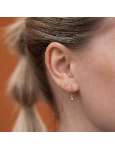 NORDAHL JEWELLERY | 14kt. guldørestik m/3 dia 0,04ct 3mm PIERCE52 1stk