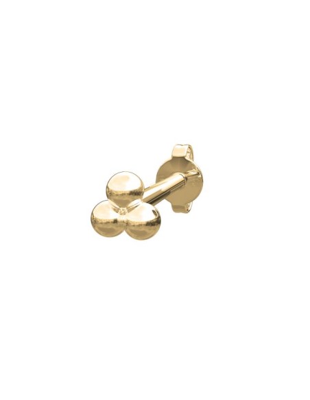 NORDAHL JEWELLERY | 14kt. guldørestik m/3*2mm kugler PIERCE52 1stk