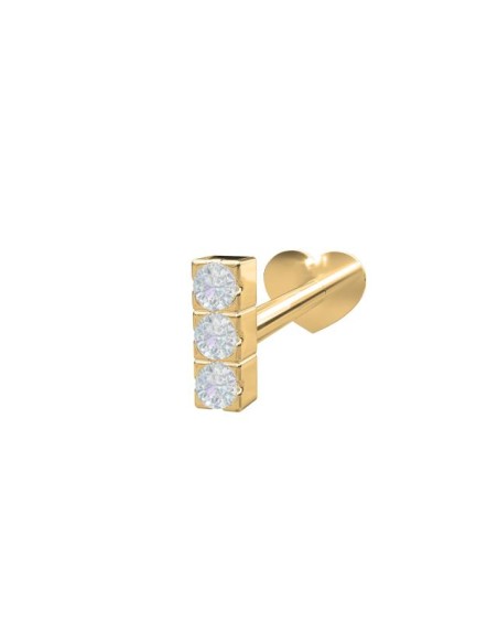 NORDAHL JEWELLERY | 14kt. Labret 3 dia 0,012ct 4,4mm Grab PIERCE52 1st