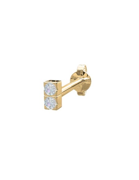 NORDAHL JEWELLERY | 14kt. guldørestik m/2 dia 0,008ct 3mm PIERCE52 1st