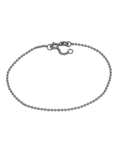 NORDAHL JEWLLERY | Oxyderet sølv armbånd ball chain